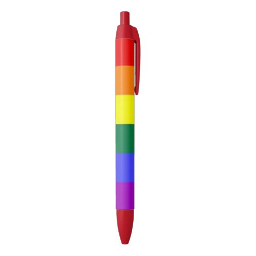 Gay Pride Rainbow Flag Black Ink Pen