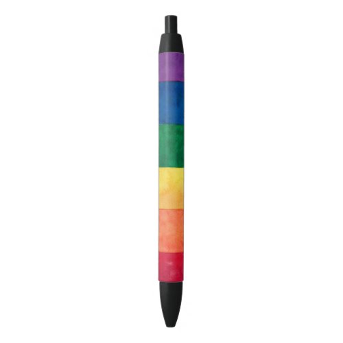 Gay Pride Rainbow Flag Black Ink Pen