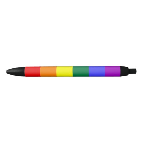 Gay Pride Rainbow Flag Black Ink Pen