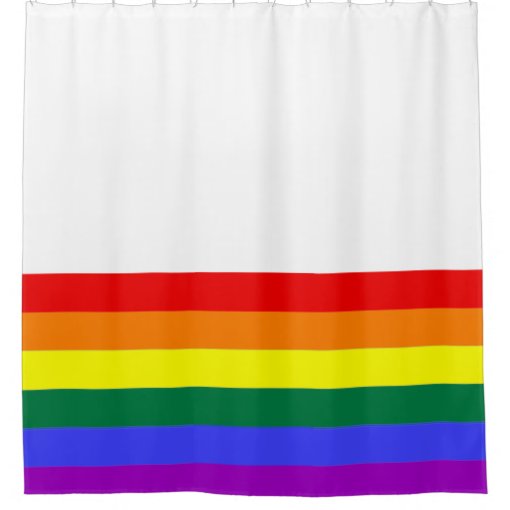 Gay Pride Rainbow Flag (bottom) Shower Curtain Zazzle