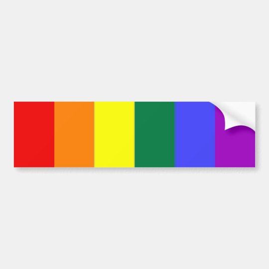 gay pride rainbow flag bumper sticker zazzlecom