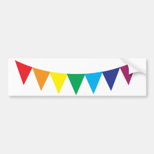Gay pride rainbow flag bumper sticker