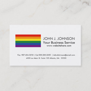 Gay pride Rainbow Flag Business Card