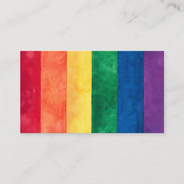 Gay Pride Rainbow Flag Business Card (Front)