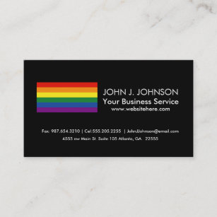 Gay pride Rainbow Flag Business Card