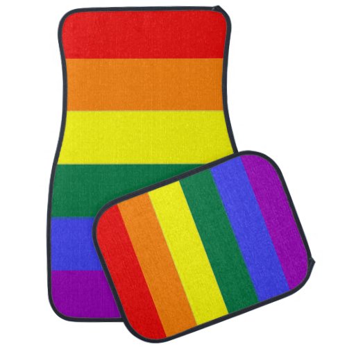 Gay Pride Rainbow Flag Car Mat