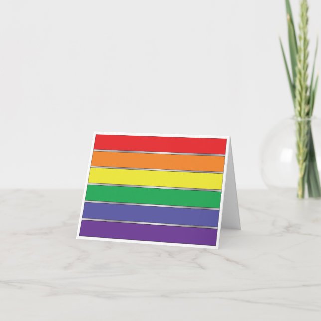 Gay Pride Rainbow Flag Colors Card (Front)