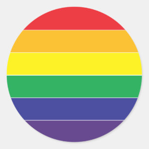 Gay Pride Rainbow Flag Colors Classic Round Sticker