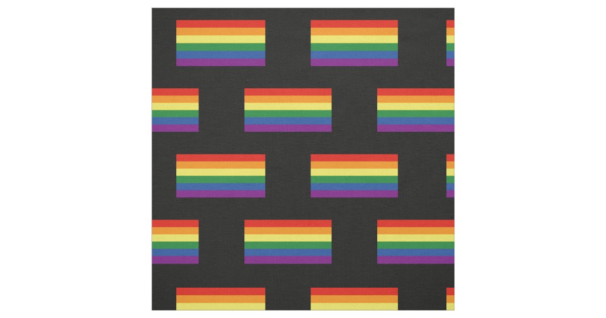 Gay Pride Rainbow Flag Fabric Zazzle 6366
