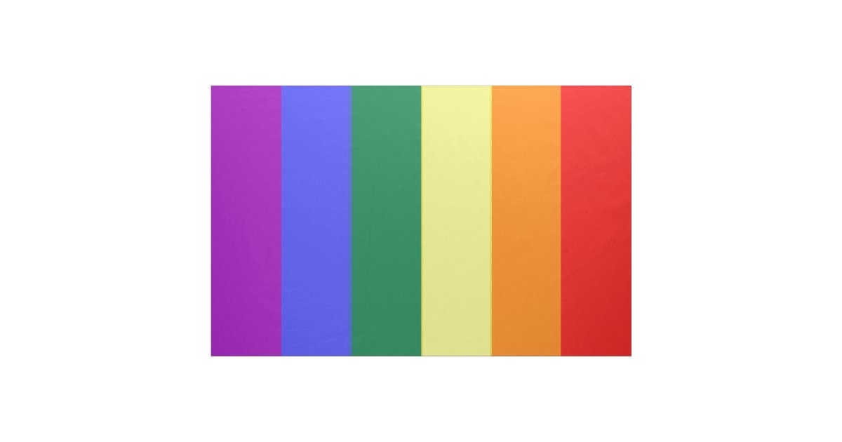 Gay Pride Rainbow Flag Fabric Zazzle 0319