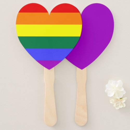 Gay Pride Rainbow Flag Hand Fan
