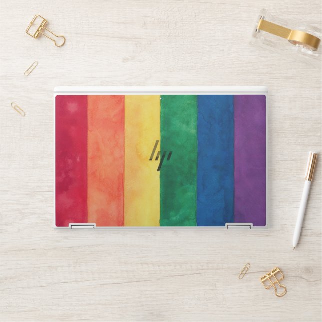 Gay Pride Rainbow Flag HP Laptop Skin (Desk)