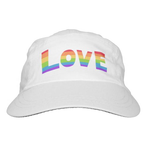 Gay Pride rainbow flag LGBT love is love LGBTQ Hat