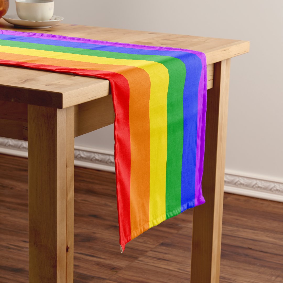 Gay Pride Rainbow Flag LGBT Table Runner | Zazzle