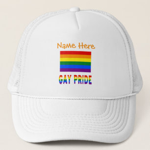 Gay Pride Rainbow Flag LGBTQ Identity Gift Trucker Hat