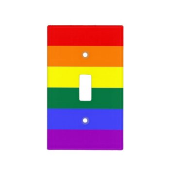 Gay Pride Rainbow Flag Light Switch Cover by Neurotic_Designs at Zazzle