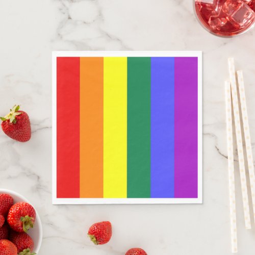 Gay Pride Rainbow Flag Napkins