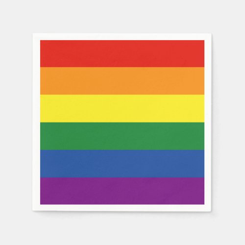 Gay pride Rainbow Flag Napkins