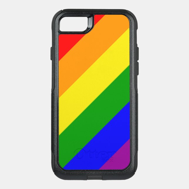 Gay pride Rainbow Flag Otterbox iPhone Case (Back)
