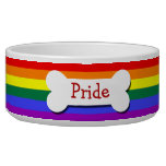 Gay Pride Rainbow Flag Personalized Bowl at Zazzle