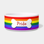 Gay Pride Rainbow Flag Personalized Bowl<br><div class="desc">Gay pride rainbow pride  flag Personalized pet bowl .. dog bowls from Ricaso .. perfect pet products with customizable options .. give your fur friend that unique gift .. add your pets name to this union jack dish</div>