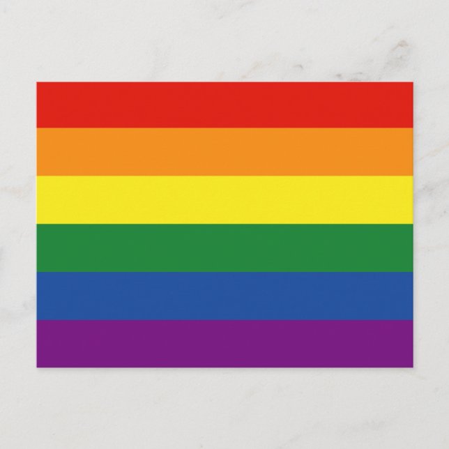 Gay pride Rainbow Flag Postcard (Front)