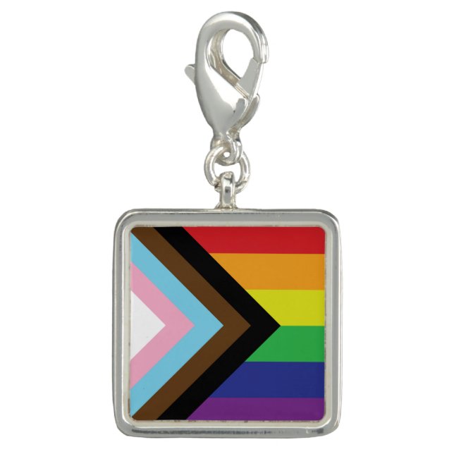 Gay Pride Rainbow Flag Progressive LGBTQIA+ Charm (Front)