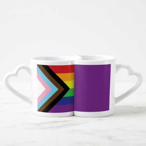 Gay Pride Rainbow Flag Progressive LGBTQIA Coffee Mug Set