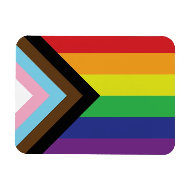 Gay Pride Rainbow Flag Progressive LGBTQIA+ Magnet (Horizontal)