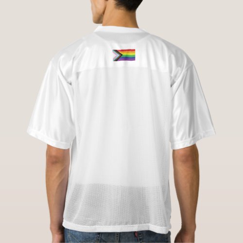 Gay Pride Rainbow Flag Progressive LGBTQIA Mens Football Jersey
