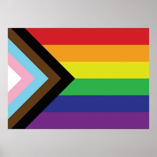 Gay Pride Rainbow Flag Progressive LGBTQIA Poster