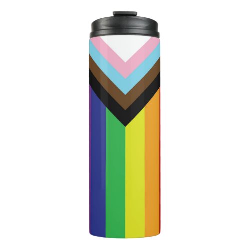 Gay Pride Rainbow Flag Progressive LGBTQIA Thermal Tumbler