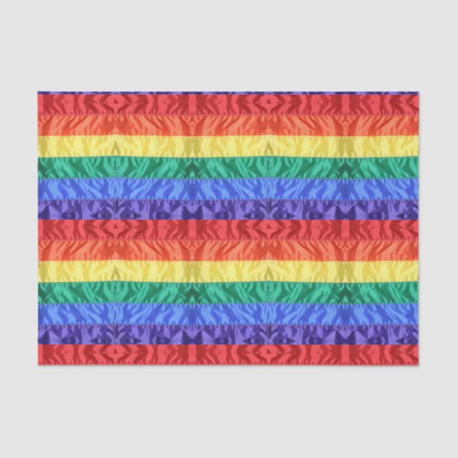 Gay pride Rainbow flag rainbow stripes LGBT LGBTQ Tissue Paper (Front)