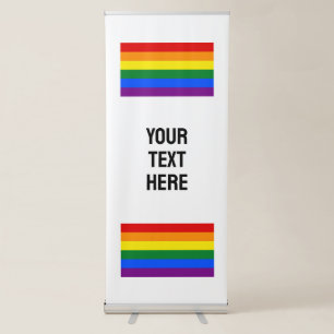 Gay Pride Rainbow Flag Retractable Banner