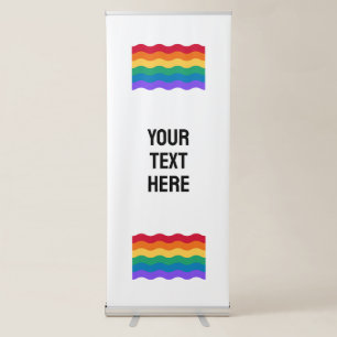 Gay Pride Rainbow Flag  Retractable Banner