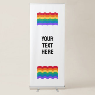 Gay Pride Rainbow Flag  Retractable Banner