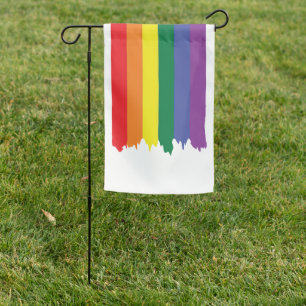 Gay Pride Rainbow Flag Running Paint