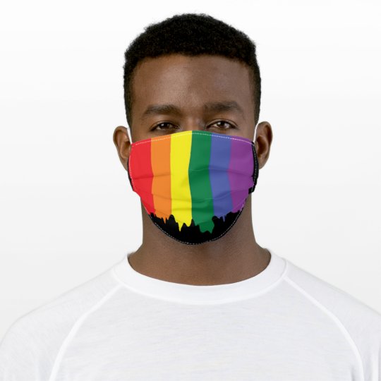 Gay Pride Rainbow Flag Running Paint Cloth Face Mask