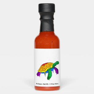 Gay Pride Rainbow Flag Sea Turtle Subtle LGBTQ Hot Sauces