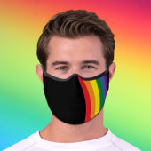Gay Pride Rainbow Flag Strip Premium Face Mask