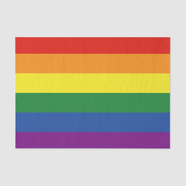 Gay pride Rainbow Flag Tissue Paper (Front)