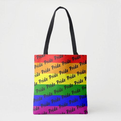 Gay Pride Rainbow Flag Tote Bag