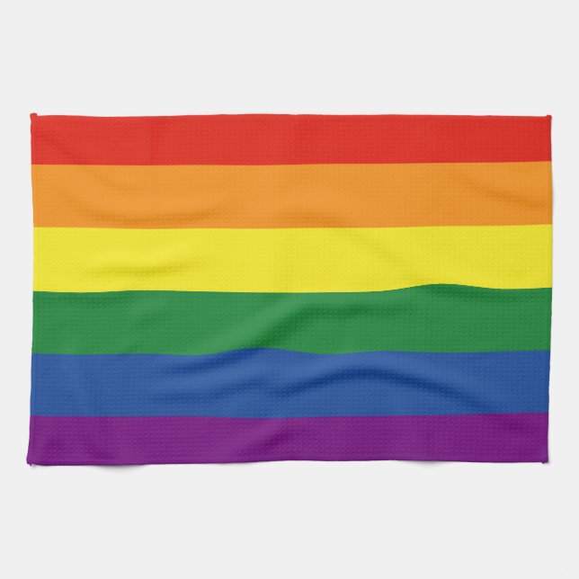 Gay pride Rainbow Flag Towel (Horizontal)