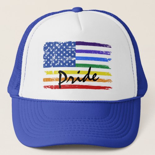 Gay Pride Rainbow Flag Trucker Hat