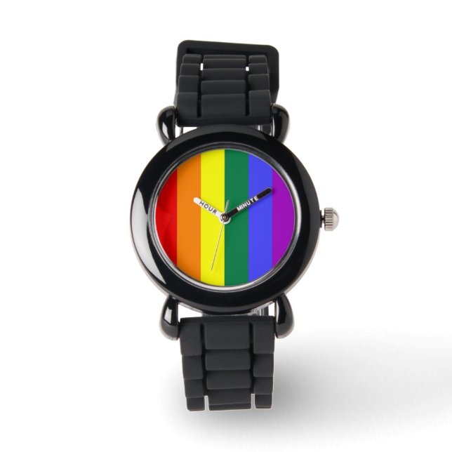Gay Pride Rainbow Flag Watch (Front)