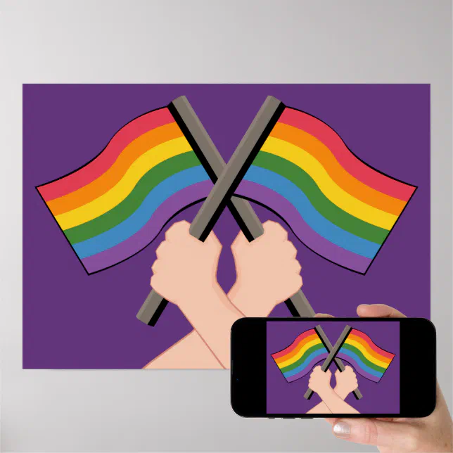 Gay Pride Rainbow Flags Poster Zazzle 1904