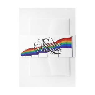 Gay Pride Rainbow Flags Wedding Belly Band