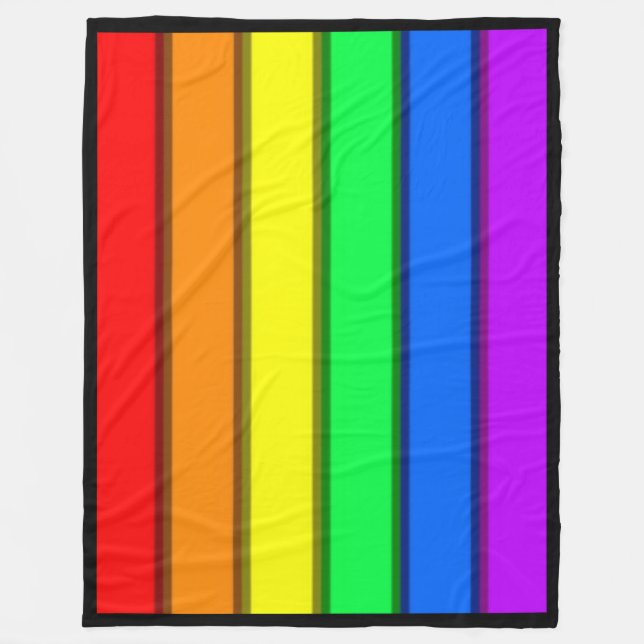 GAY PRIDE RAINBOW ...  Fleece Blanket (Front)