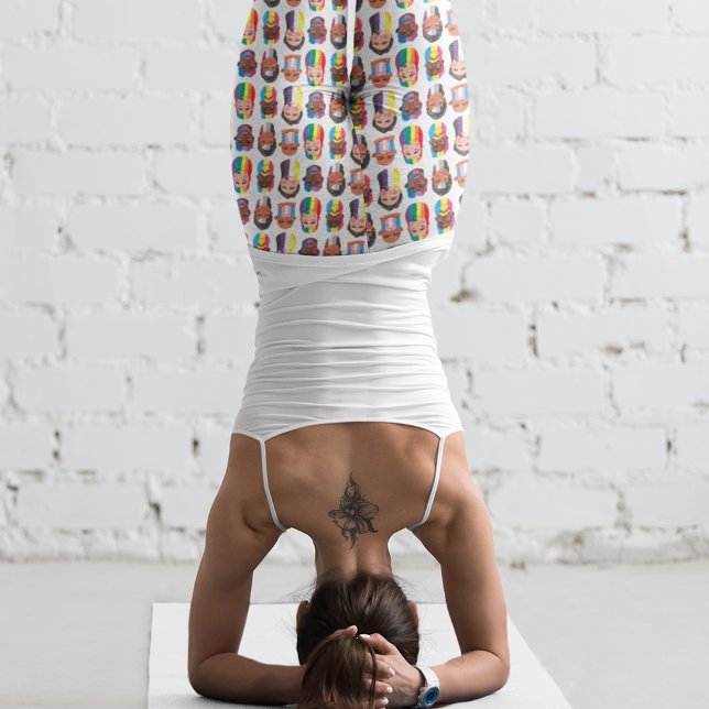 Gay pride rainbow gender flags beard men leggings (Creator Uploaded)