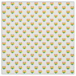 Gay Pride Rainbow Hearts Pattern Fabric
